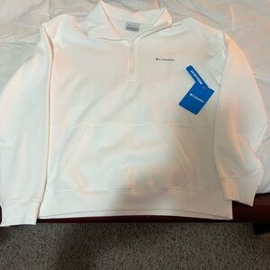 Columbia Men's Cream Zip-Up Sweater